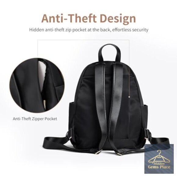 Mini Anti-Theft Backpack Waterproof Lightweight Oxford Travel Work Purse main image 4